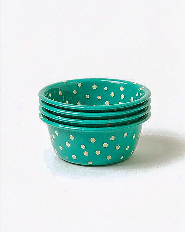 Confetti Dots Camping Mug Set of 4 in Teal