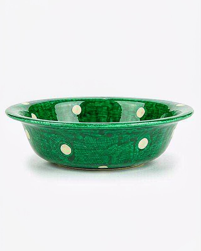 Confetti Dots Pasta Bowl in Emerald