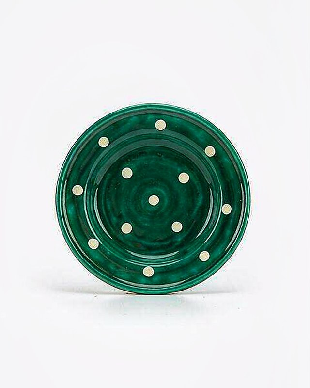 Confetti Dots Side Plate in Emerald