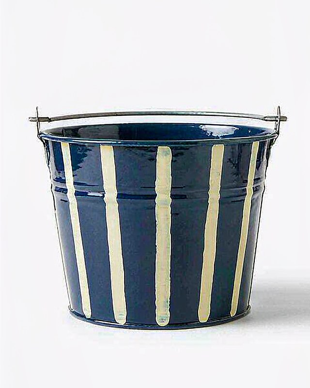 Harlequin Enamel Party Bucket in Navy