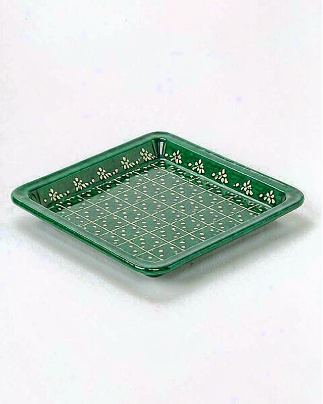 Harlequin Square Tray in Emerald