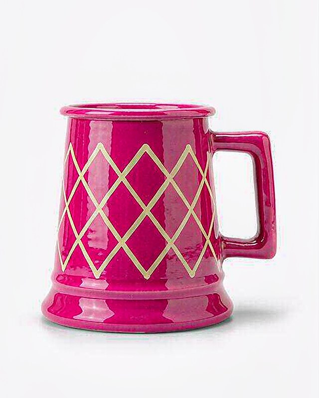 Harlequin Stacking Mug in Cerise