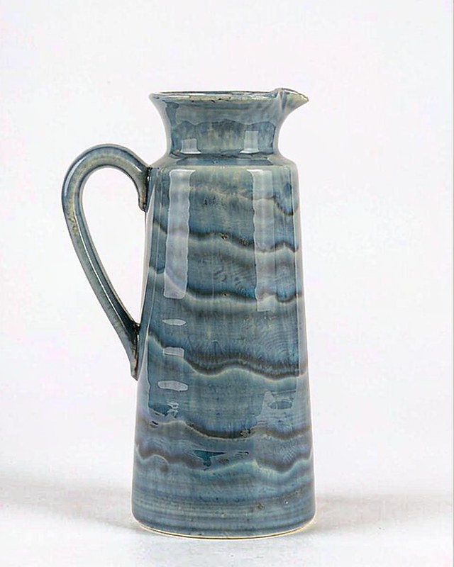 Marble Swirl Enamel Jug in Slate