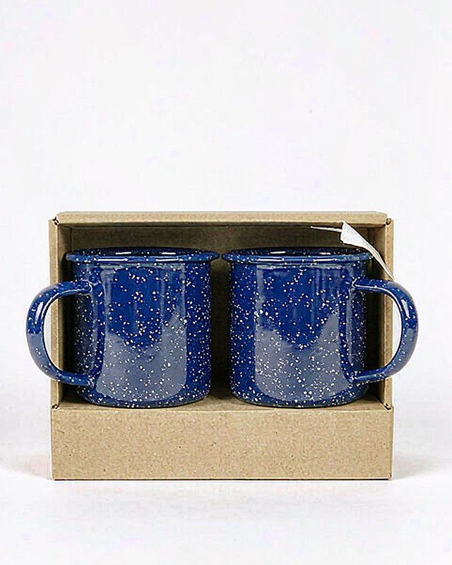 Speckle Spatter Two-Mug Gift Set in Cobalt
